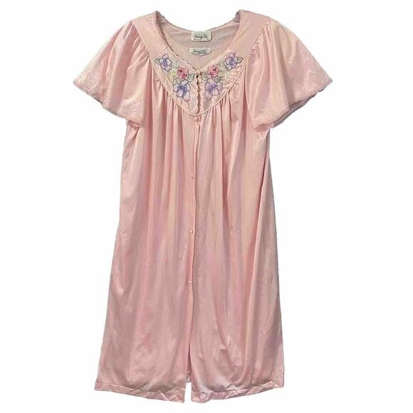 Vanity Fair Light Pink Lace Matching Gown and Robe Women Small Vintage Ladies - Picture 1 of 16